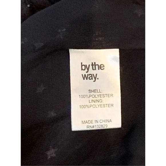 By the Way Revolve Rachel Star Print Long Sleeve Black and White Mini Dress - Picture 7 of 9